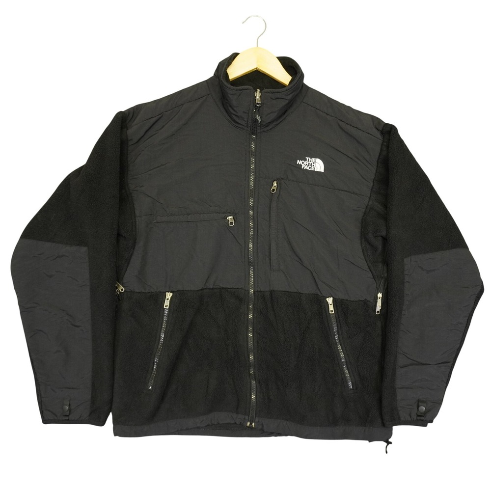 The North Face Denali Jacket Mens Medium Black Polartec Fleece Full Zip Sweater